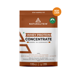 Natural Whey Protein Concentrate Chocolate – 1Kg (Naturally Flavoured, GMO Free, Gluten Free, 21.6 G Protein)