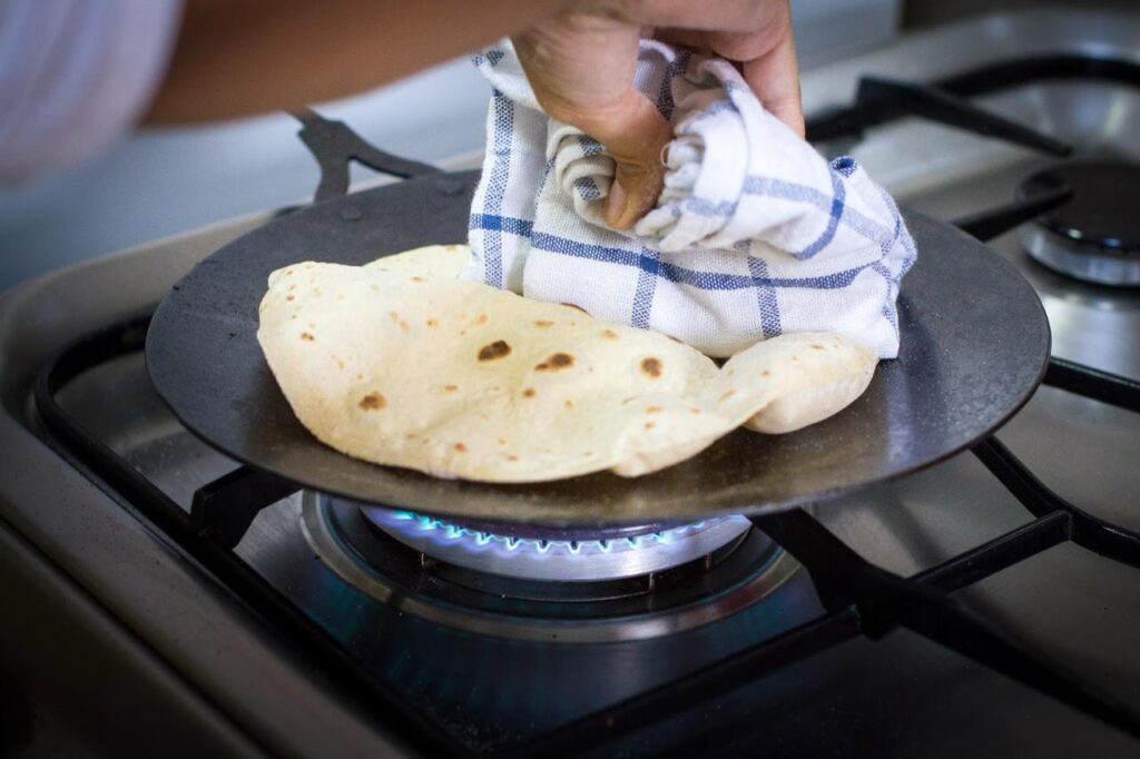 making roti or chapati